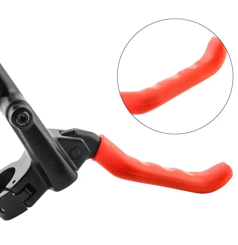 Description Picture 5 of item1/2pairs Bicycle Brake Handle Sleeve Grips Brake Lever Protector Silicone MTB Grips Handlebar Anti-slip Cover Bike Accessories