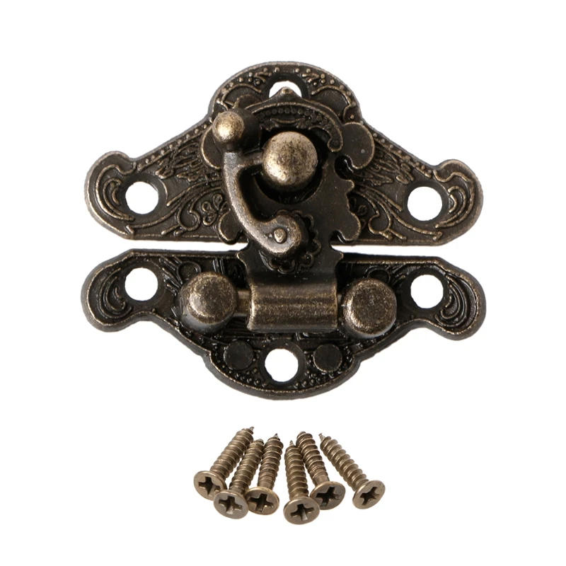 Description Picture 2 of itemVintage Zinc Alloy for Latch Hasp Pad Chest Lock Plate For Wood Jewelry Box Cabi