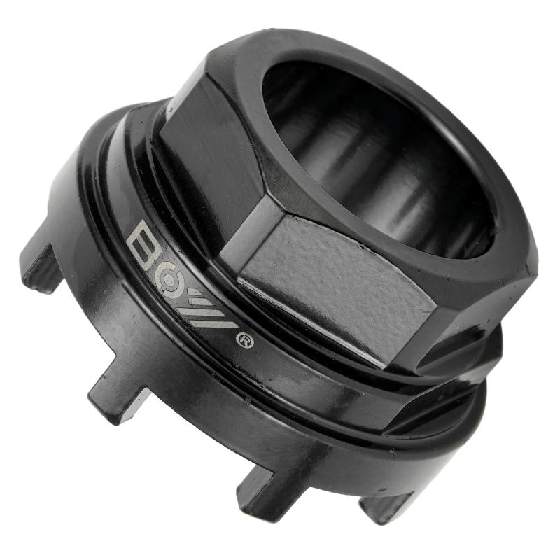 Description Picture 2 of itemAxis Bottom Bracket Bearing Parts Bicycle 8 Notch Cartridge Tool Carbon Steel Sleeve Repair Replacement Black Lock