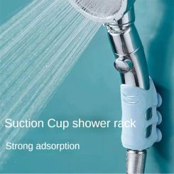 Shower Head Holder Punch-Free Shower Head Wall Mounting Bracket Silicone Suction Cup No Drill Need for Marble Glass Ceramic