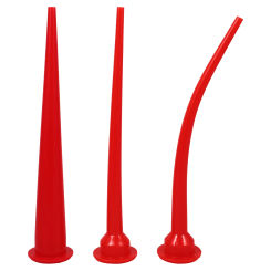 3 Pcs Soft Glue Glass Nozzle Caulking Tips Tools Applicator Grout Sealer Rubber Finishing Red Sealant Nozzles
