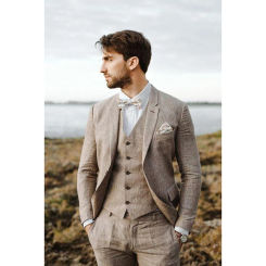 Luxury Textured Single Breasted Elegant Men's Suit Three-pieces(Jacket+Pants+Vest) Chic Fashion Casual Party Prom Wedding Set