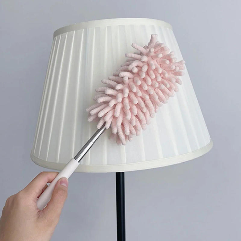 Description Picture 6 of item1pc Extendable Handle Feather Duster Telescopic Dust Brush Cobweb Brush Catcher Mites Gap Dust Car Home Cleaning Tools