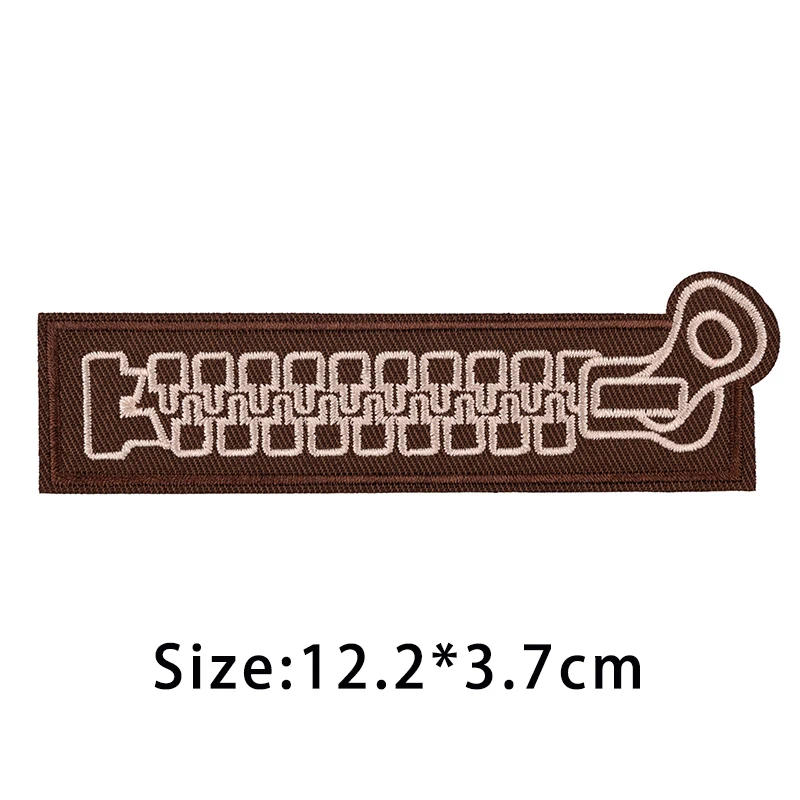 Description Picture 6 of itemNEW Punk Patches Embroidered Zips Patterns Patches Iron-On Clothes Sticker Fabric Applique DIY Backpack Handmade Sewing Supplies