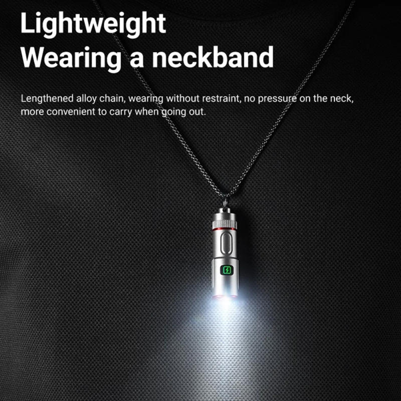 Description Picture 3 of itemMini EDC Cool Neck Decoration Small Flashlight Keychain Torch Camping Travel Emergency lighting backup stairs Key chain light