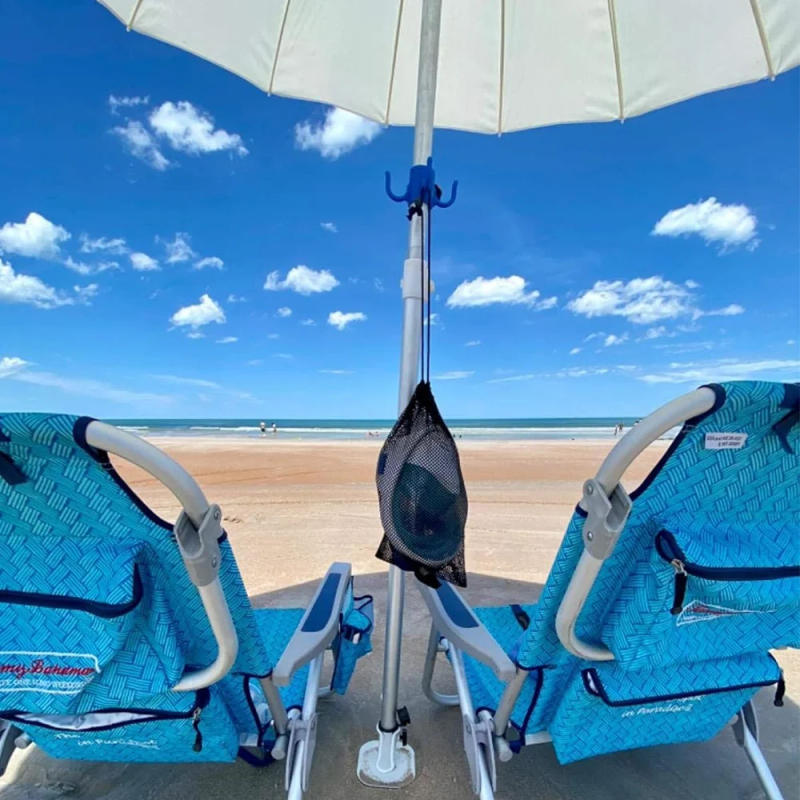 Description Picture 6 of itemBeach Umbrella Hanging Hook, 4-prongs Plastic Umbrella Hook Hanging For Towels/Hats/Clothes/Camera/Sunglasses/Bags-Accessories