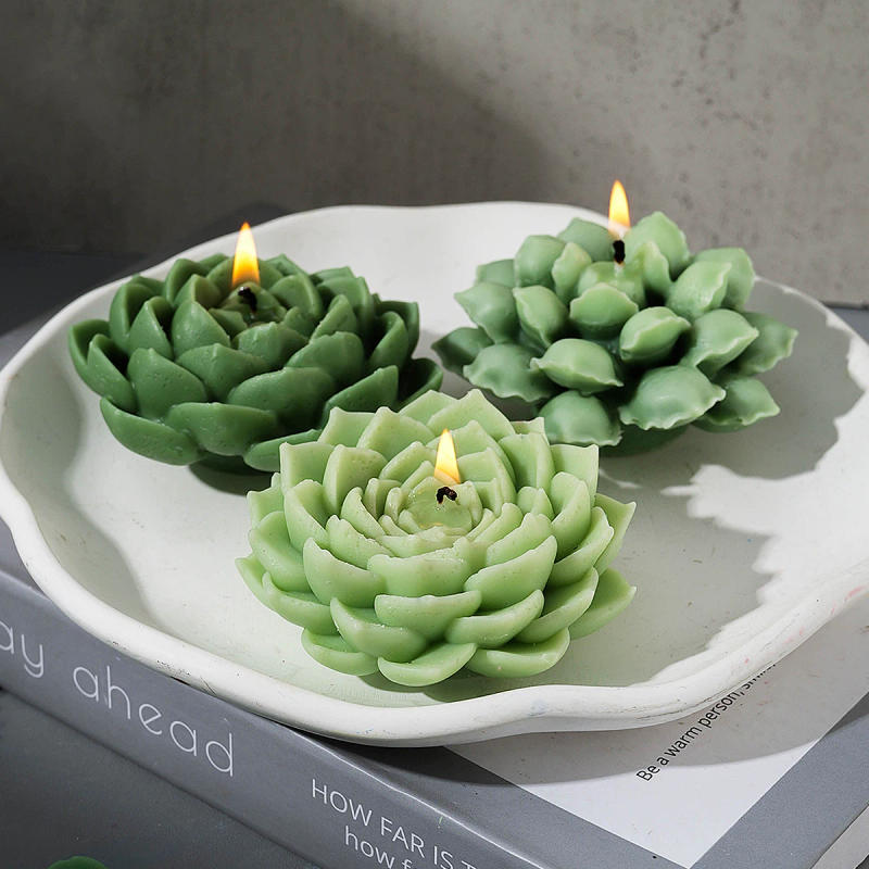 Description Picture 5 of item3D Succulent Candle Silicone Mold DIY Handmade Plant Scented Soap Resin Mold Chocolate Dessert Mould Plaster Craft Ornament Tool