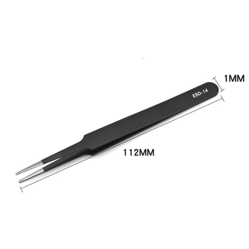 Description Picture 3 of itemStainless Steel Straight And Curved Eyelashes Tweezers Eyelash Extension Tweezers Anti-Static Makeup Tools For False Eyelashes