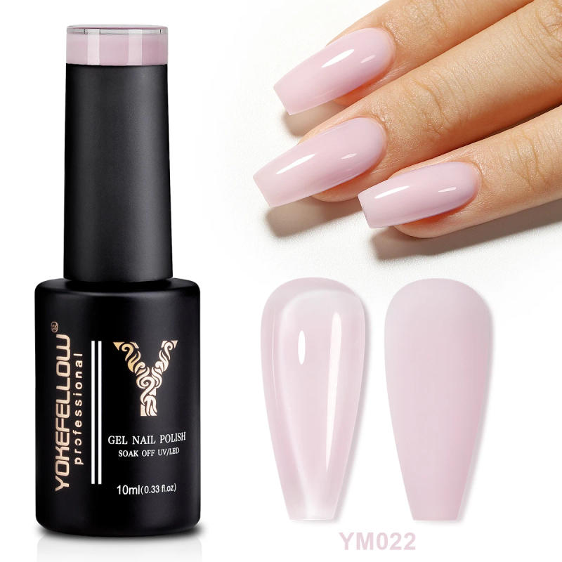 Description Picture 2 of itemYOKEFELLOW 10ml Jelly Nude Gel Nail Polish High Quality Translucent Pink Nail Gel Varnish Soak Off UV Gel Polish Long Lasting