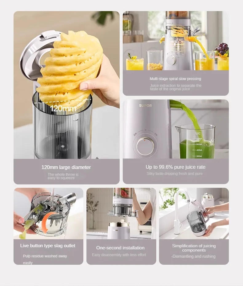 Description Picture 3 of itemOriginal Juice Machine Household Mini Small Juicer Slag Juice Separation Fruit and Vegetable Juice Press Fryer Wheatgrass