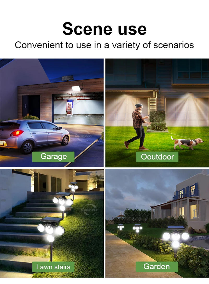 Description Picture 5 of itemOutdoor Solar Light 102COB Super Bright Solar Lamp Solar Garden Light Wall Lantern Pluggable Solarlight 5000mAh Sunlight Chargin