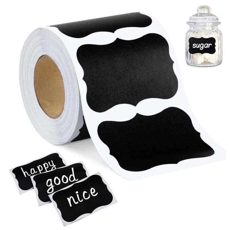 Description Picture 2 of item120PCS/Roll  Removable Spice Sticker with Erasable Pen Waterproof Label Sticker Home Kitchen Decoration Jar Bottle Tag Sticker