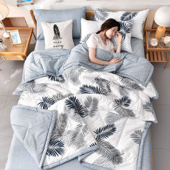 Fashion Skin-friendly Summer Cool Blanket Comfortable Lightweight Air Condition Comforter Machine Washable Quilt for Adults Kid