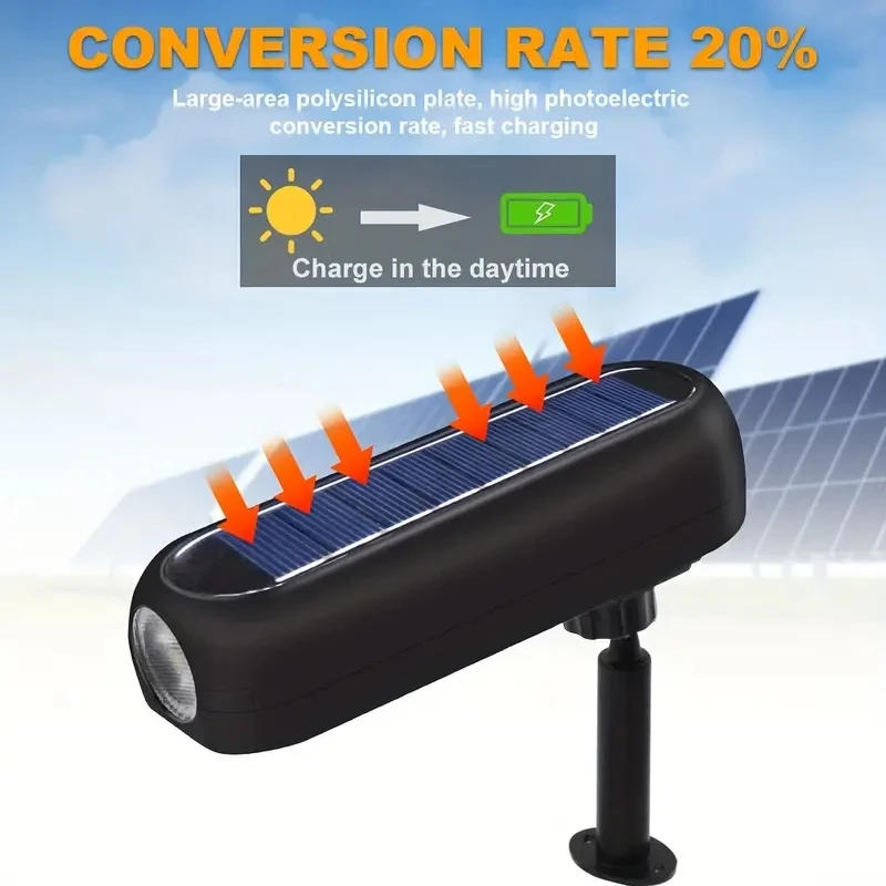 Description Picture 5 of item1pc Solar Lights Outdoor Waterproof LED Color Changing Solar Spot Lights Spotlight Yard Garden Patio Lawn Landscape Light