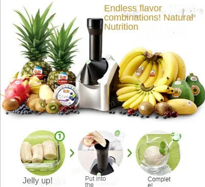 Description Picture 6 of itemNew Household Ice Cream Machine Automatic Frozen Fruit Dessert Machine Fruit Ice Cream Machine Milkshake Machine Children's Gift