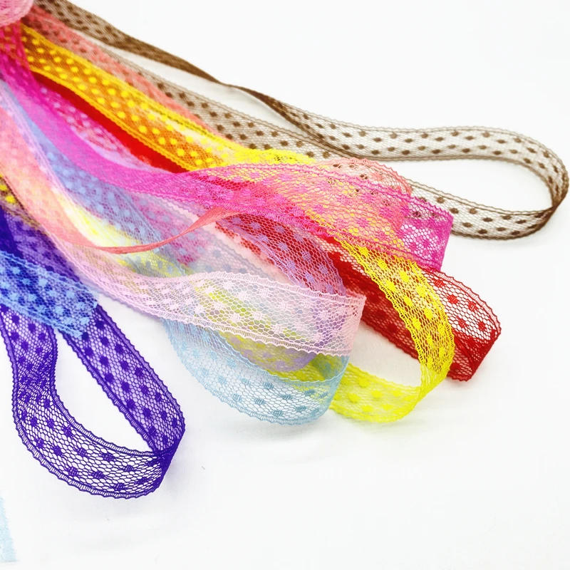Description Picture 2 of item5yards/Lot 15mm Lace Ribbon Handicrafts Embroidered Lace Trim Ribbon For Handmade Lace Clothing Decorations DIY Sewing Fabric
