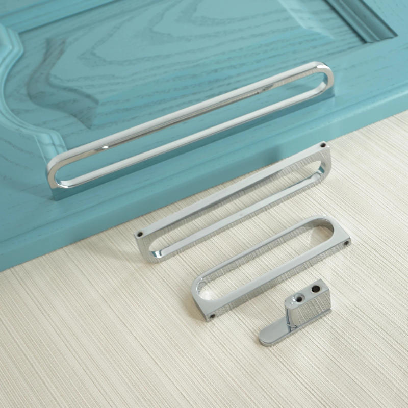 Description Picture 6 of itemBright Chrome Zinc Alloy Furniture Knobs and Handles Modern Simple Wardrobe Pulls Long Kitchen Cabinet Handle Hardware Door Knob