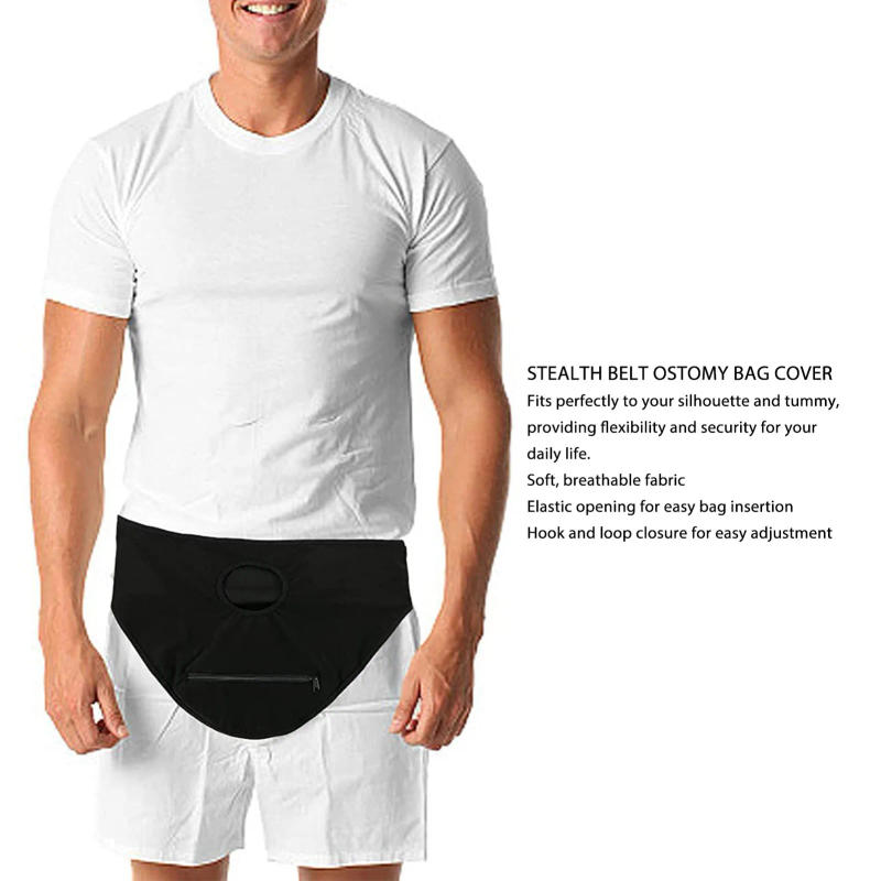 Description Picture 4 of itemOstomy Bag Cover Stealth Belt Oxford Cloth Soft Breathable High Flexibility Portable Colostomy Bag Holder for Women and Men