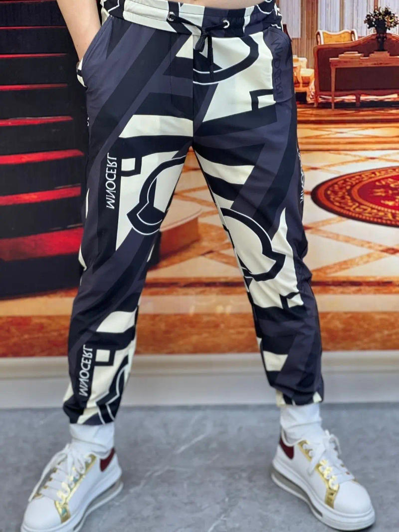 Description Picture 4 of itemMen's Clothing Summer high quality Fashion Casual Pants All-match Personalized Trendy Printed Color Matching Sports Pants