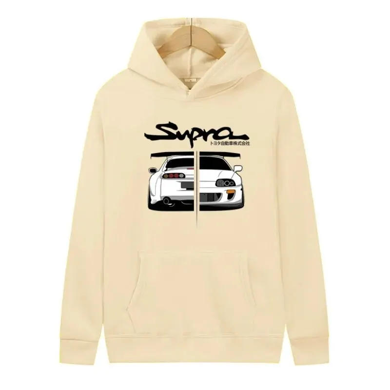 Description Picture 4 of itemMen's Women's Casual Sweatshirts Hooded Shirts Sports Long Sleeves Tops Text Cars Black Letters Manga Japanese Style Autumn Wint