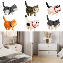 Durable Resin Drawer Handle Cartoon Cat Furniture Hardware Cabinet Handle Cupboard Handle