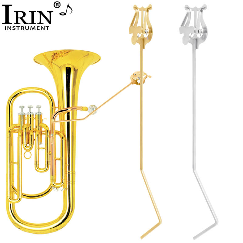 Description Picture 2 of itemIRIN Baritone Tuba Marching Music Sheet Stand Metal Brackets Clip Trumpet Marching Clamp Metal Holder Baritone Music Score Clip