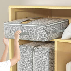 New Quilt Storage Bag for Foldable Quilt Bag Wardrobe Clothes Storage Bag Dustproof Organizer Large Capacity Under Bed Storage