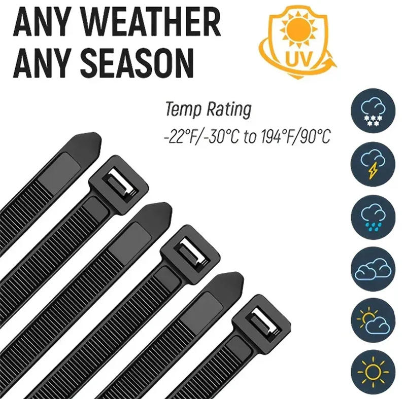 Description Picture 3 of itemChenfeng Plastic Black Cable Tie 100 Pieces/Bag Set Assembly Export Special Cable Ties