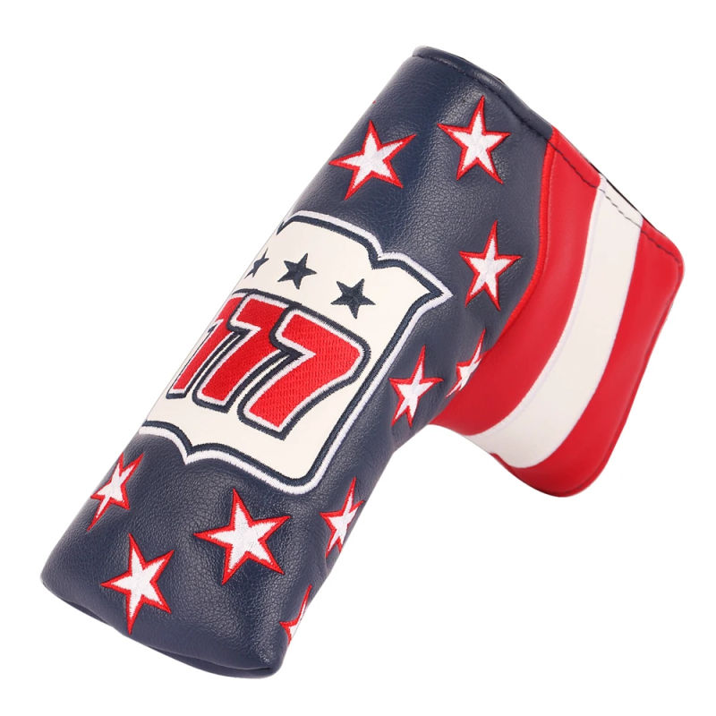 Description Picture 5 of itemPU Leather USA Flag Design Starts Embroidery Golf Club Headcover Driver Head Covers