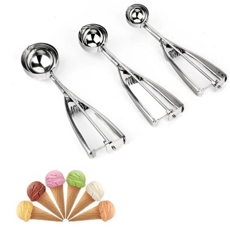 Description Picture 3 of itemSimple Stainless Steel Digging Spoon Ice Cream Spoon Haagen Dazs Ice Cream Scoop Fruit Scoop Household Kitchen Tools
