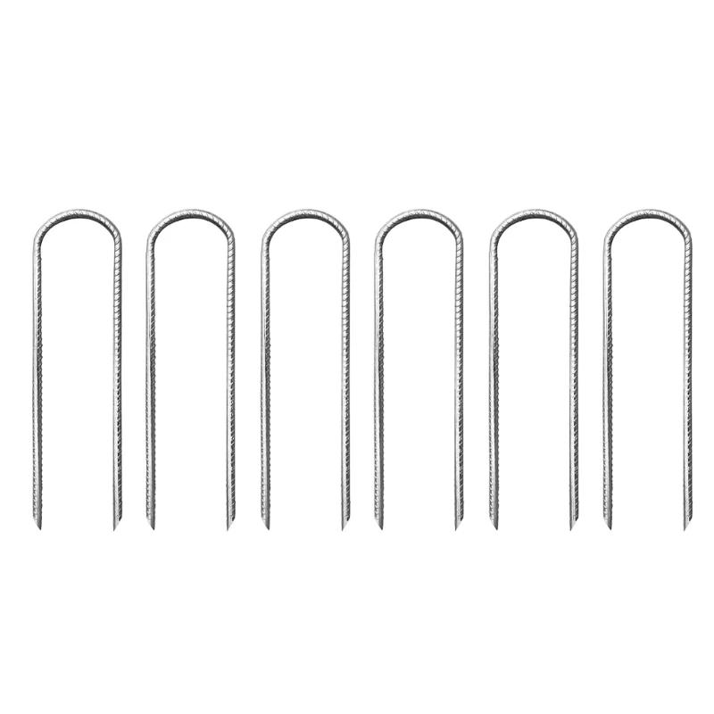 Description Picture 4 of item6pcs Hand Ground Tie Steel Anchors Corrosion Resistant Steel Stakes for Garden