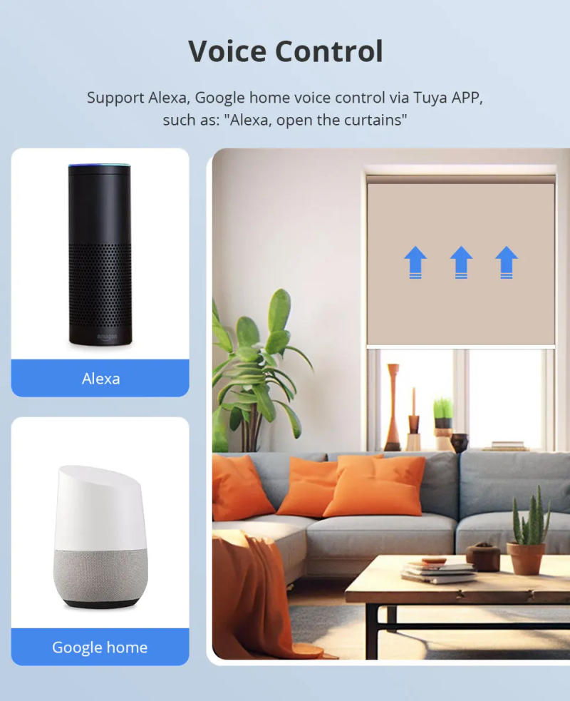 Description Picture 6 of itemZemismart Zigbee Smart Roller Shade Blinds Motor for 17mm 25mm 28mm Tube Tuya Electric Curtain Engine Alexa Google Home Control