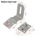 Right Angle Stainless Steel Burglar-proof Gate Bolt Door Clasp Lock Padlock Hasp Shed Latch