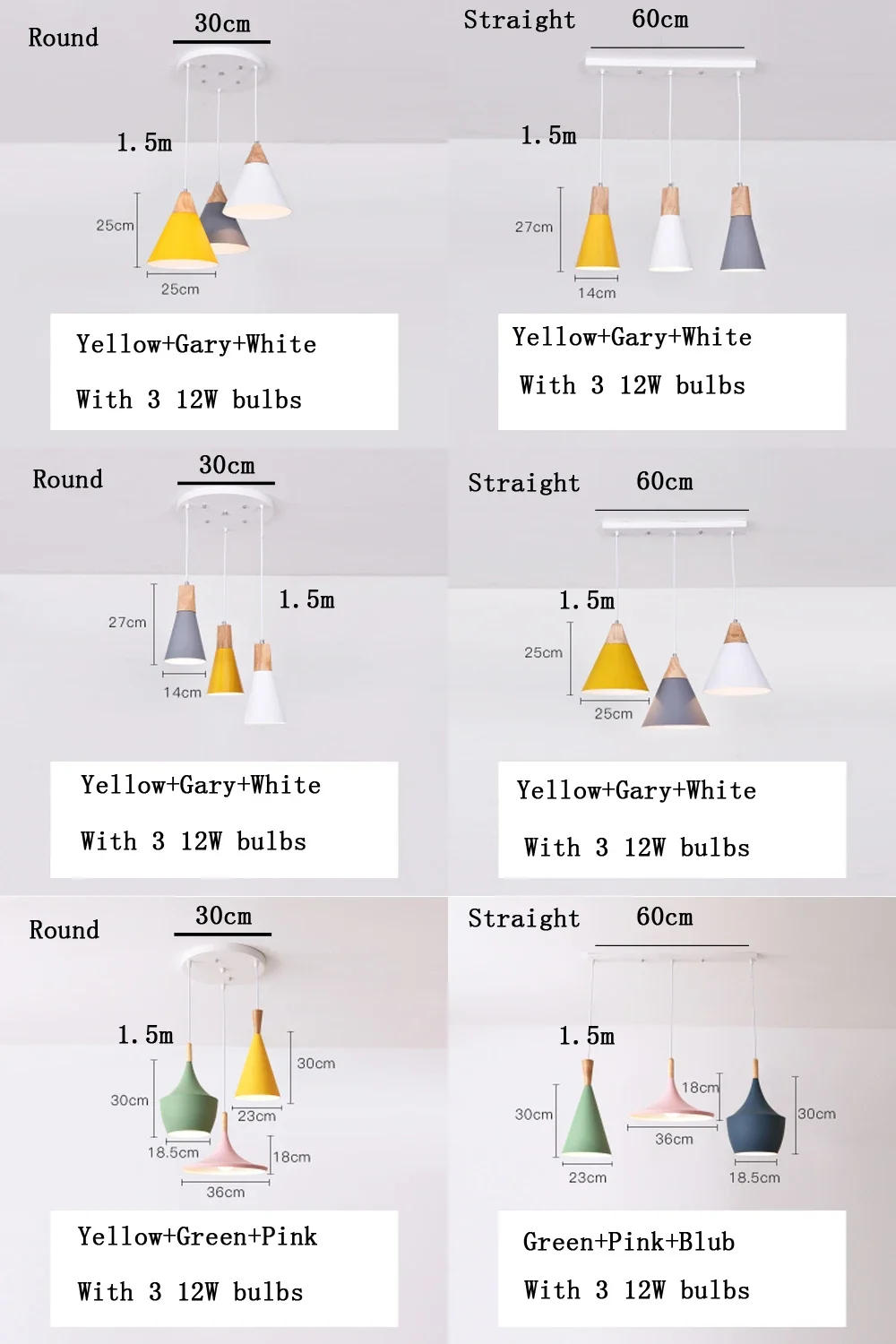 Description Picture 4 of itemFrench Modern Macarone Wedding Decoration Pendant Chandelier Lustre Led Light Kitchen Dining Table Modest Ceiling Lamps for Room