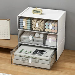 Multi-Functional Storage Drawer Stackable Desktop Storage Box for Office Home Cosmetic Stationery Organizer Desktop Organizer