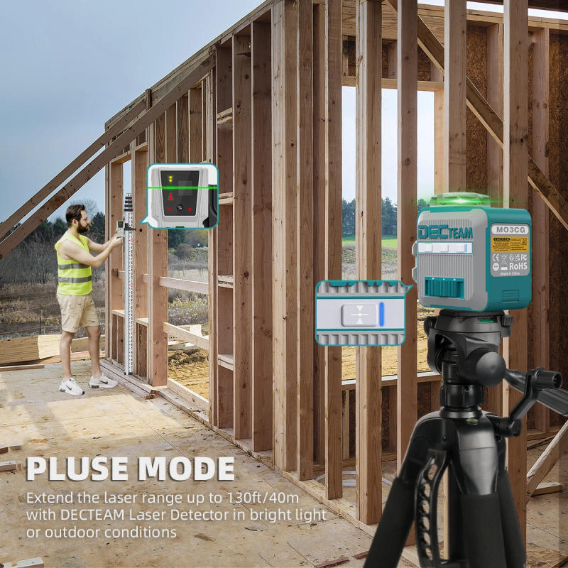 Description Picture 5 of itemDecteam M03CG 3D 12 Lines Self-leveling Laser Level Green Cross Line Laser Levels with Horizontal and Vertical Lines