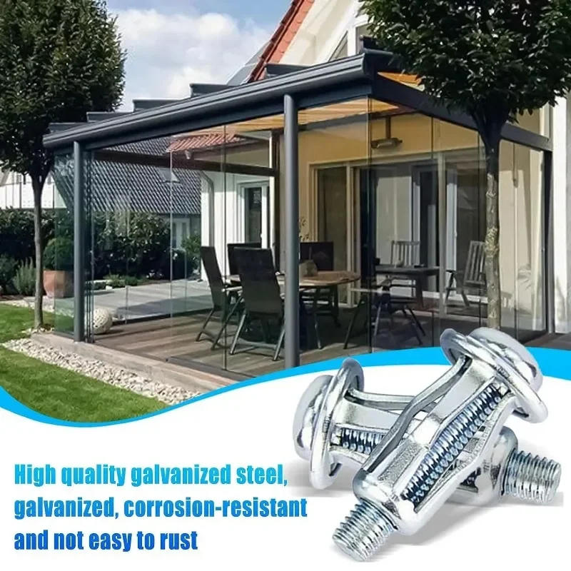 Description Picture 3 of item20/40PCS Jack Nuts Screw Petal Screw Anchors Expansion Plugs for Curtain Expansion Clamp Rivet Lock Bolt Jack Nut Bolt Fasteners