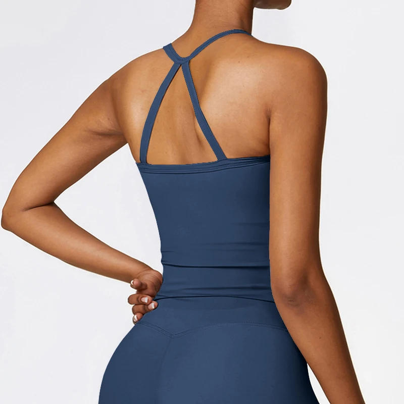 Description Picture 6 of itemHanging Neck Yoga Bras Push Up Women Sports Tops Sexy Beautiful Back Fitness Underwear Gym High Impact Running Workout Brassiere