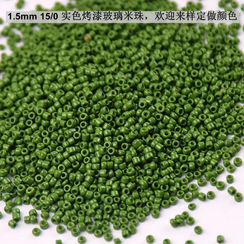 Description Picture 2 of itemCzech Glass Seed Beads with Spacer, DIY Jewelry Making Fitting, Garment Sewing Accessories, Monochromatic, 1440PCs, 15/0, 1.5mm