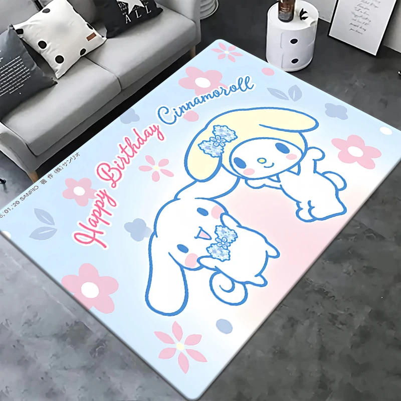 Description Picture 3 of itemMINISO&Sanrio Cinnamoroll Printed Carpet Living Room Home Decoration Sofa,Table Rug Non-slip Bedside Leisure Mat Stain-resistant