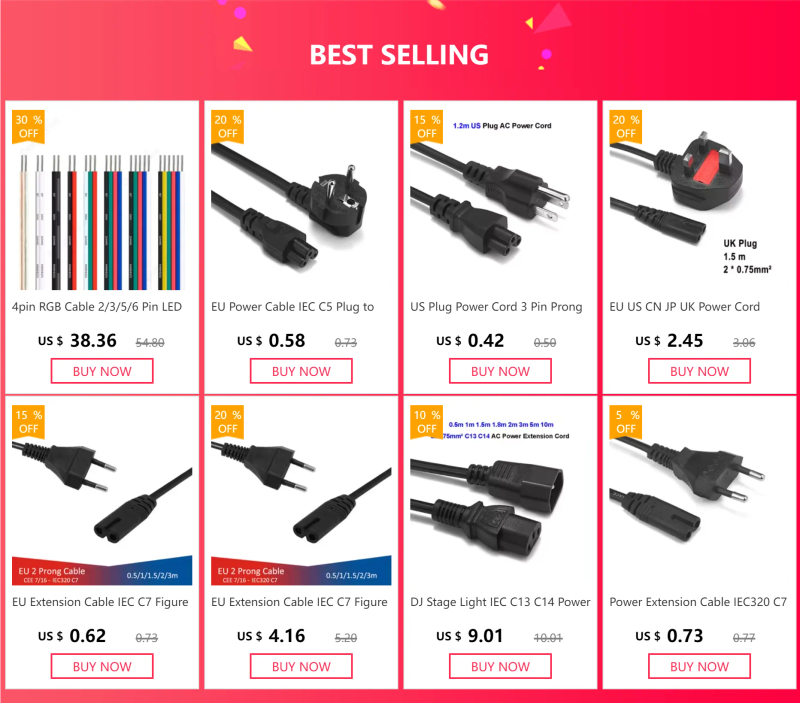 Description Picture 2 of itemRepalcement EU AC Outlet Spain Korea Rewireable Socket Outlet Male Female Wiring Plug Extension Cord Cable Connector Power Cable