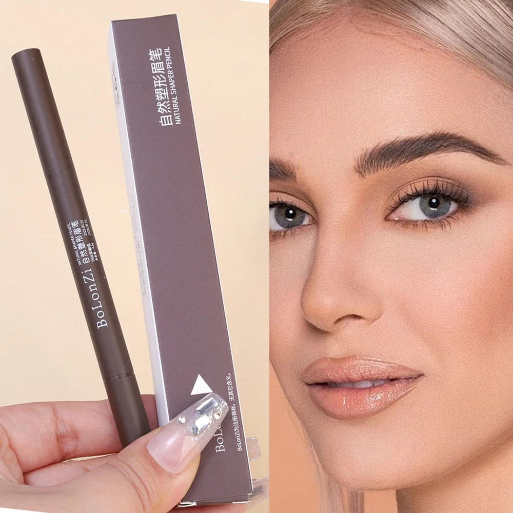 Description Picture 5 of itemDouble Head Eyebrow Pencil Waterproof Smooth Black Brown Natural Eyebrow Pencil Beauty Cosmetic High Quality Brow Pencil Makeup