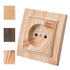 Wood Plugs Socket Not Ground Paint Plastic Flame Retardant 250V Electrical Outlets Wall Embedded AC EU Standard Power Sockets