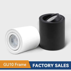 Spotlight GU10 Fitting Round LED Surface Mounted Ceiling Spot Light GU 10 Halogen Bulb Cylinder Down Lamp Fixture 220V
