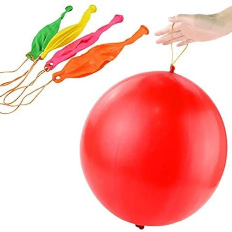 Description Picture 2 of item10Pcs Punch Balloons with Rubber Band 18inch Thicken Fun Ballon Birthday Party Baby Shower Kids Daily Games Wedding Decoration
