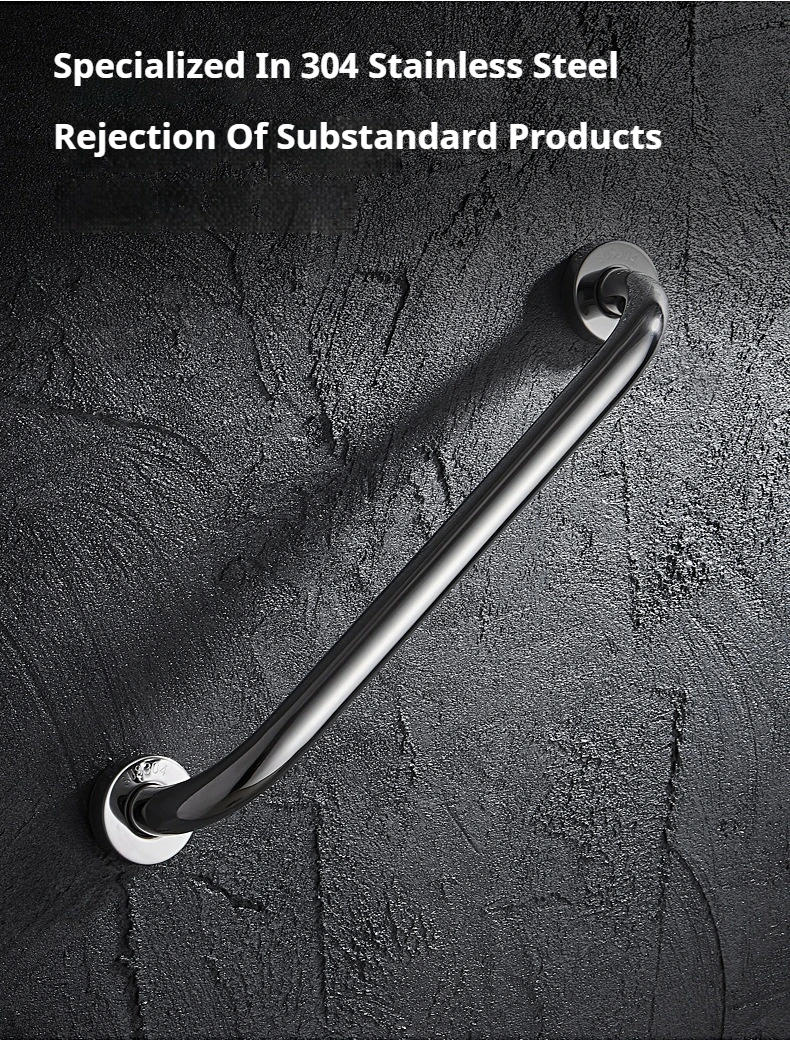 Description Picture 2 of itemStainless Steel Handrail for Bathroom Shower Bath Safety Non-slip Handle Perforated Installation Bathroom Safety & Accessories