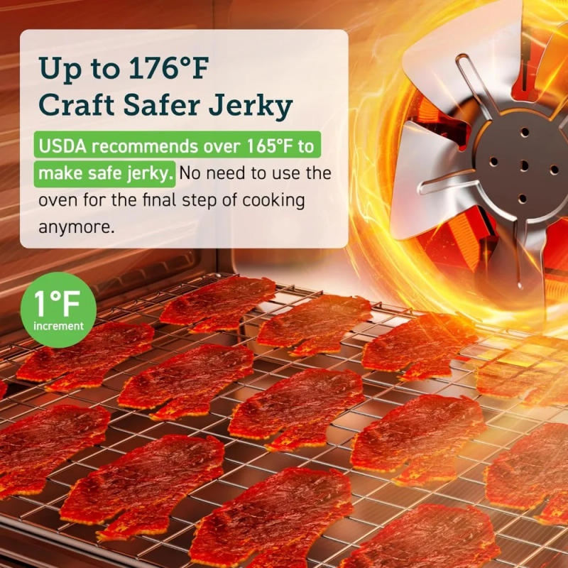 Description Picture 3 of itemFood Dehydrator for Jerky, 176°F Temperature Control, 5 Stainless Steel Trays Dryer Machine, 4 Presets, 48H Timer