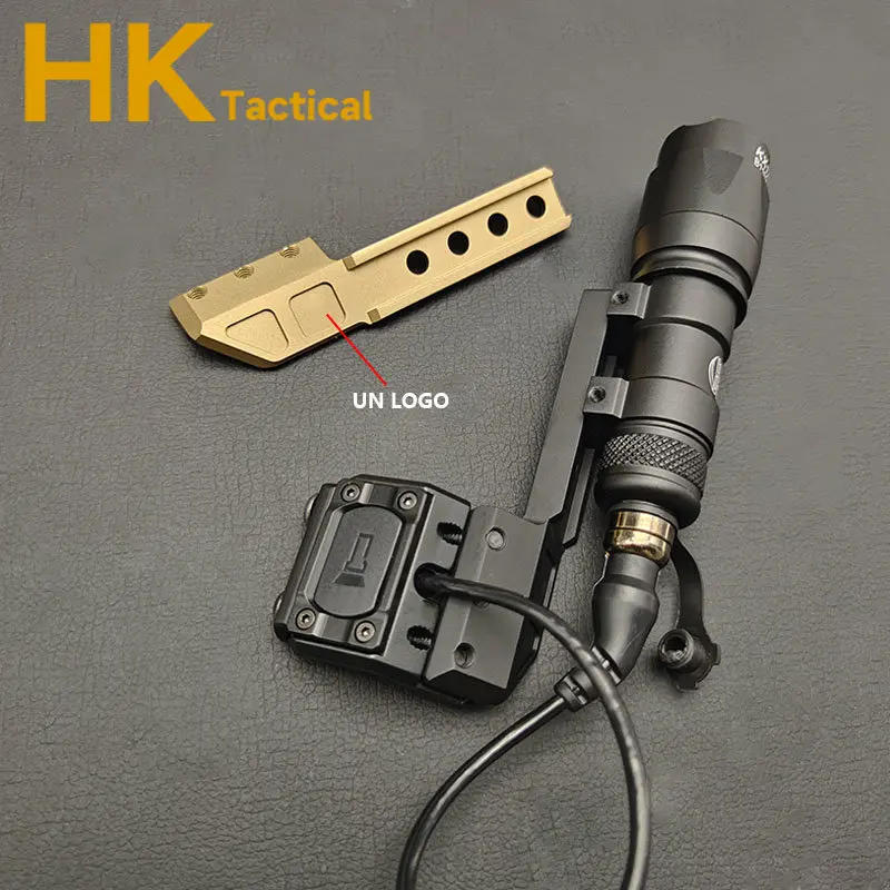 Description Picture 4 of itemTactical Flashlight Un Mount Side Extension Bracket Fit Airsoft Weapon Scout Lights LightWing Adapter Base 20mm Picatinny Rail