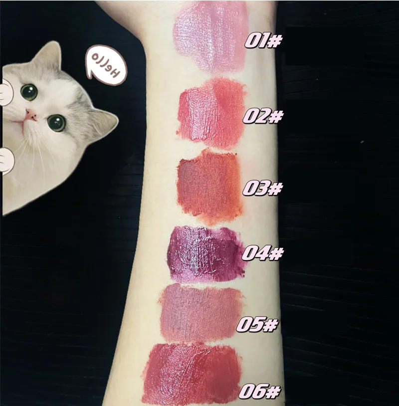 Description Picture 4 of itemMoonlight Velvet Matte Smoky Purple Lip Mud Nude Pink Lipstick Moisturizing Lip Glaze Korean Waterproof Lasting Makeup Cosmetics