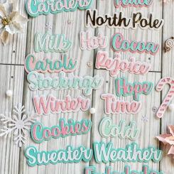 KSCRAFT 2023 Christmas Words Bundle Metal Cutting Dies Stencils for DIY Scrapbooking Decorative Embossing DIY Paper Cards